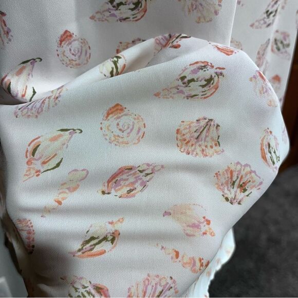 Shells print cap sleeve light cap sleeve blouse - Picture 5 of 14
